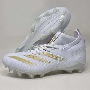Adidas Adizero Impact MID Football Cleats White Gold IF2476 Men's Size 12.5 New